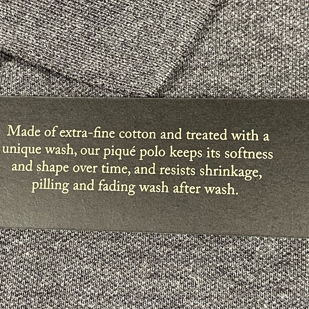 Banana Republic Polo Dark Charcoal Grey XL NWT - Picture 5 of 8